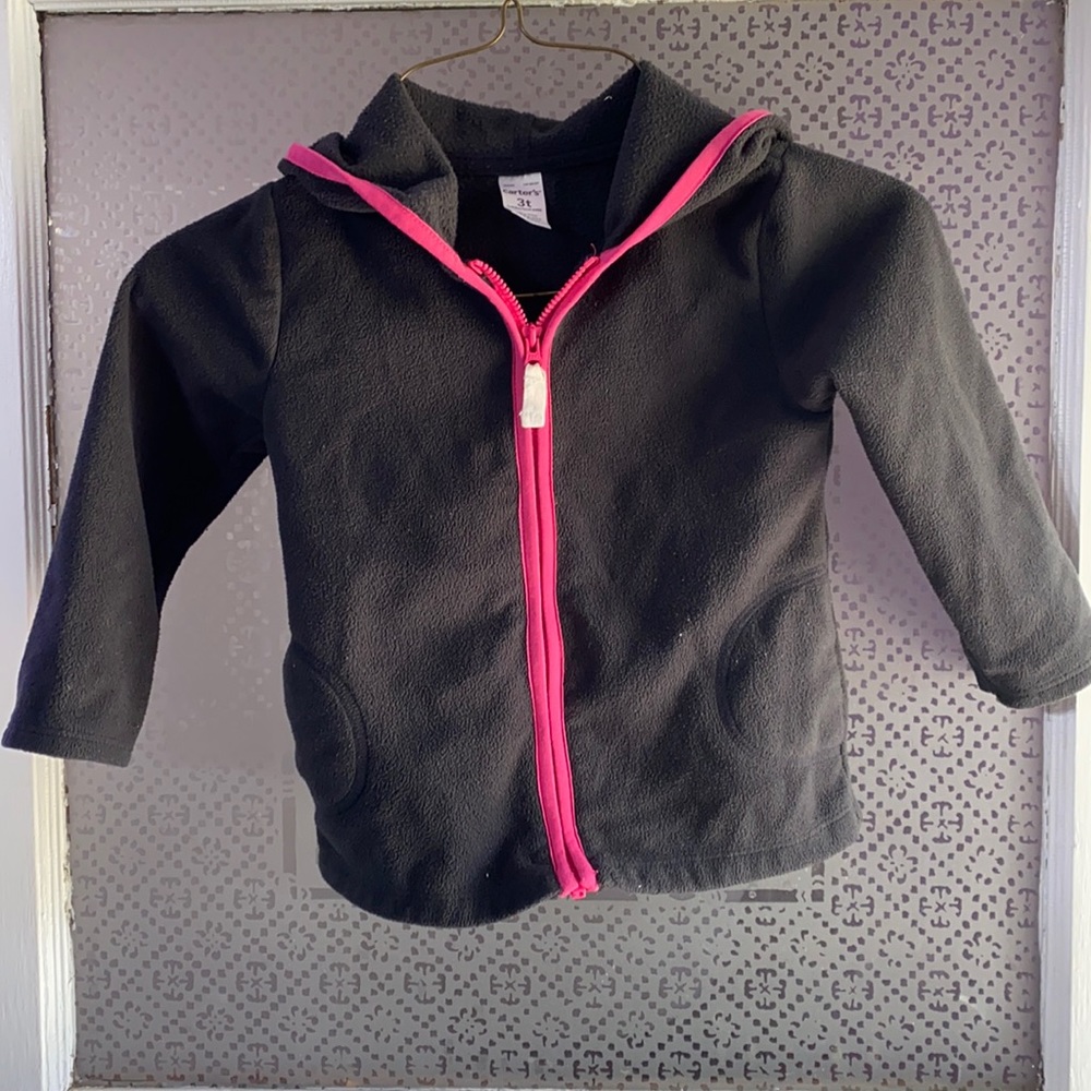Girls Carter’s 3t fleece zip up hoodie